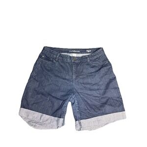 Croft‎ & Barrow Women's Classic Fit Bermuda Dark Blue Shorts Size 12